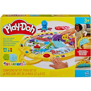 Play Doh Fold and Go-startpakke med foldbar aktivitetsmåtte og tilbehør