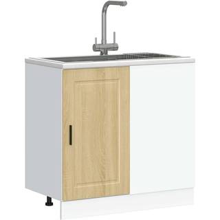 Køkkenunderskab Porto Konstrueret Træ Sort