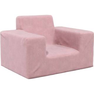 sofa til børn blødt plys lyserød