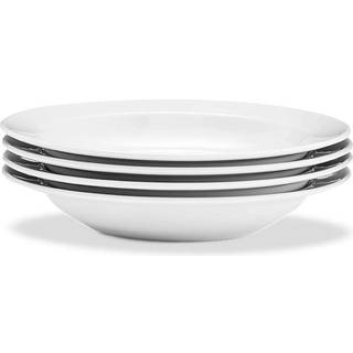 Michelle Tallerken dyb Dia 22 cm 4 stk. Hvid