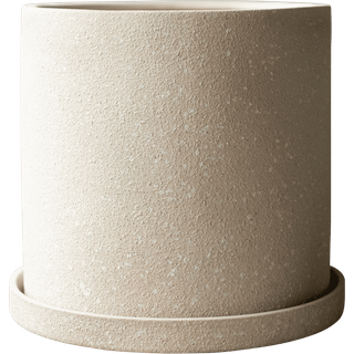 DBKD Grow krukke Ø30 cm med underskål Creme structure
