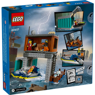 LEGO City 60417 Politiets speedbåd og skurkenes skjulested