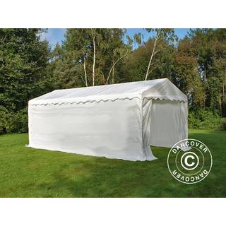 Opbevaringstelt Garagetelt Basic 2-i-1, 4x6m PE, Hvid