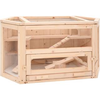 hamsterbur 80x40x43 cm massivt fyrretræ