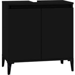 underskab til håndvask 58x33x60 cm konstrueret træ sort