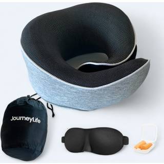 Journeylife Rejse nakkepude med velcro luk - Grå