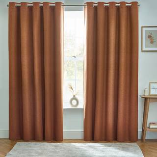 Furn furn. Brick Dawn 100% Blackout Thermal Eyelet Curtains