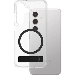 CARE by PanzerGlass Samsung Galaxy S25+ (Plus) Feature Kickstand Cover - Qi Kompatibel - Transparent / Black