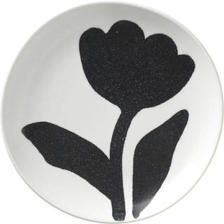 Broste Copenhagen Flora tallerken Ø15 cm Black-off white