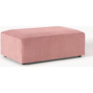 XL-puf Melva i riflet fløjl, B 116 x D 72 cm