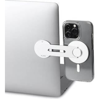 Puro Mag Mount Mobilholder til Computer - Selvklæbende - MagSafe Kompatibel - Sølv