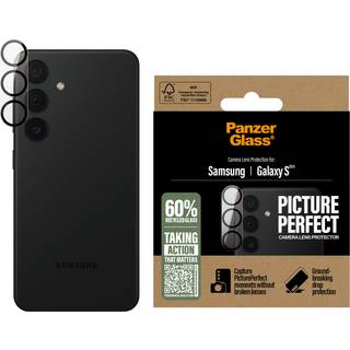 Samsung Galaxy S25 Edge PanzerGlass PicturePerfect - Beskyttelse til Kamera - Platinum Strength - Gennemsigtig / Sort