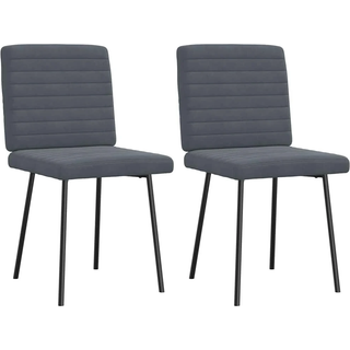 Spisebordsstole Fløjl - 2 / Mørkegrå