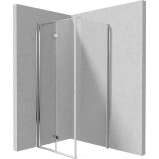 Duschhörn med Vikdörr Kerria Plus 80 + 90 cm Krom Blank