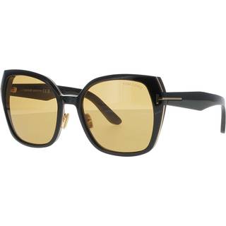 TOM FORD Kvinde FT1223 PLUM 01E Solbriller Metal Sort Brun Sommerfugl Normal