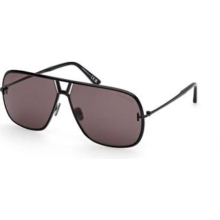 TOM FORD Mand FT1204 STAVROS 01A Solbriller Metal Sort Røg Firkantet Normal