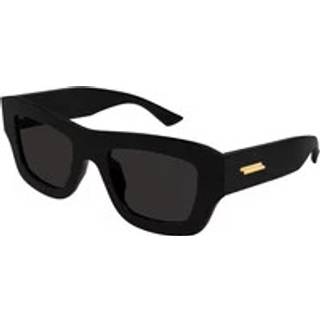 Bottega Veneta Kvinde BV1357S 001 Solbriller Acetat Sort Grå Firkantet