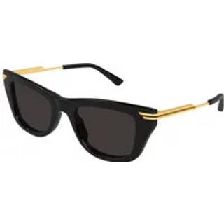 Bottega Veneta Kvinde BV1369S 001 Solbriller Acetat Sort Grå Firkantet