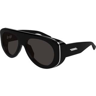 Bottega Veneta Unisex BV1362S 001 Solbriller Injiceret Sort Grå Pilot