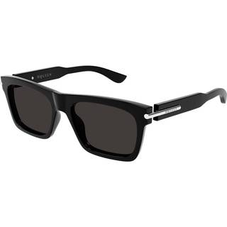 Alexander McQueen Mand AM0495S 001 Solbriller Acetat Sort Grå Firkantet