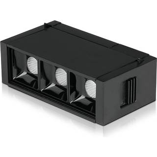 3*1W LED magnetisk lineær spotlys - 4000K, sort, IP20, 24V - Kulør : Neutral