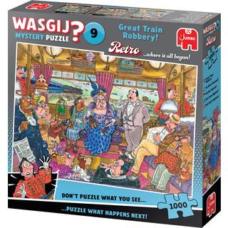 Puslespil "Wasgij Retro, Mystery 9, Great Train Robbery" 1000 Brikker