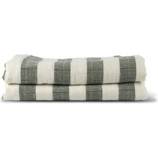 Sagaform Emilie plaid 130x170 cm Grøn-hvid