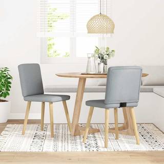 Spisebordsstole Stof - 2 / Lysegrå