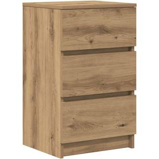 sengebord med 3 skuffer 39x35x65 cm kunsteg