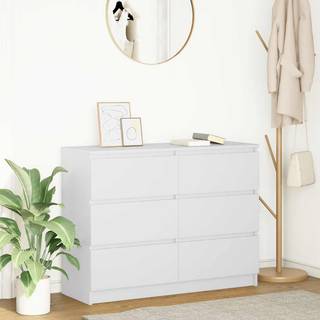 skænk 100x35x76 cm konstrueret træ hvid