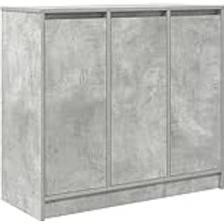 Skænk 85X34X76 Cm Konstrueret Træ Etræsfarve - Betongrå