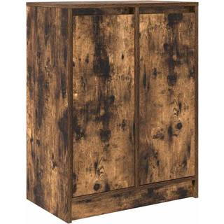 skænk 57x34x76 cm konstrueret træ røget egetræsfarve