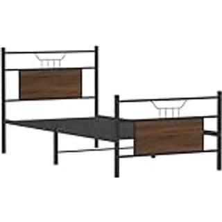 Sengeramme Uden Madras Konstrueret Træ Brunt Eg Brun Eg - med hovedgærde og fodgærde / 80 x 200 cm