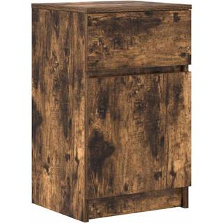 Sengebord 39X35X65 Cm Konstrueret Træ - 1 / Røget eg