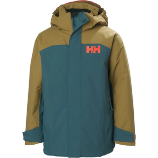 Helly Hansen Level, skijakke, junior, mørkegrøn/brun