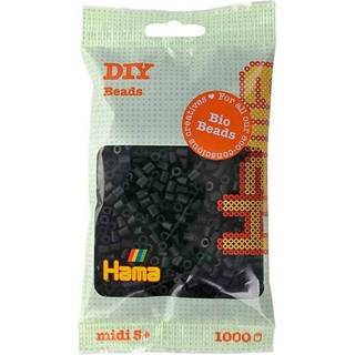 Hama Bio Midi, perler, 1.000 stk., sort (18) [Levering: 1-2 dage]