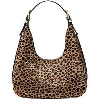 MK Nolita Small Cheetah Print Calf Hair Hobo Shoulder Bag - Natural - Michael Kors - ONE SIZE