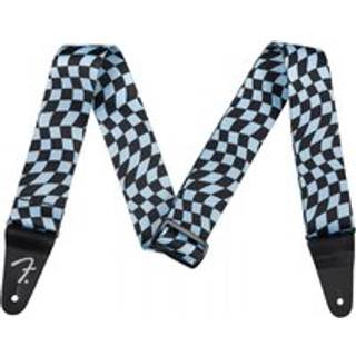 Fender Wavy Checkerboard Polyester Guitar Strap Justerbar fra 34 """"-59 """" L?der ender bl?