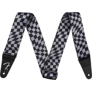 Fender Wavy Checkerboard Polyester Guitar Strap Justerbar fra 34 """"-59 """" L?der ender gr?