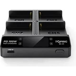 Accsoon Toprig 4x NP-F Hurtig Oplader - 100W + EU Adapter