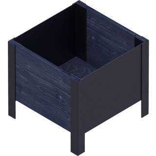 Upyard ModernBox Low højbed, sort, 32 x 36 x 36 cm