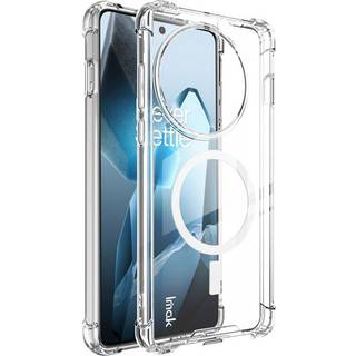 IMAK OnePlus 13 Hybrid Plastik Bagside Cover - MagSafe Kompatibel - Gennemsigtig / Hvid