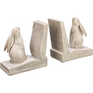 Kreativ co-op bunny kanin s?t med 2 hvide finish bookend