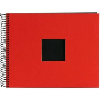 goldbuch Spiral album Bella Vista with window 35x30 40 black pages red