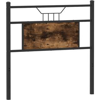 Sengegavl Konstrueret Træ Og Stål Etræsfarve - Røget eg / 90 cm