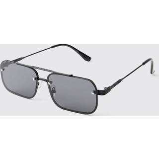 Mens Black Metal Navigator Sunglasses