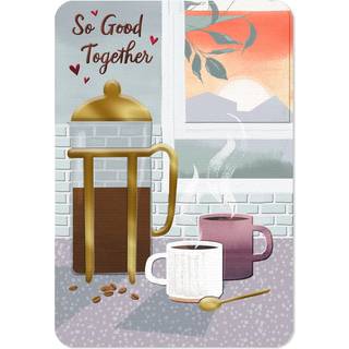 Hallmark -jubilæumskort til par (kaffe så godt sammen)