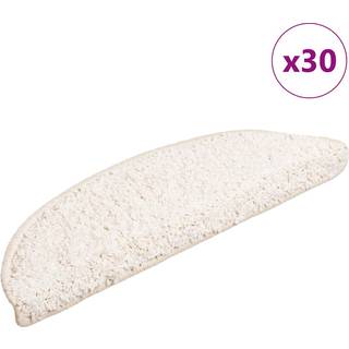 trappemåtter 30 stk. 56x17x3 cm hvide halvrunde