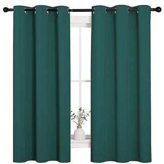 Nicetown Termisk isoleret solid grommet blackout gardiner/gardiner/paneler til spisestue (Hunter Green 1 par 42 x 63-tommer)