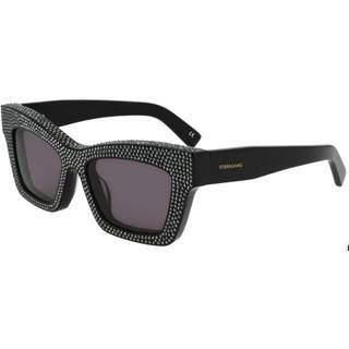 Ferragamo Kvinde SF2045SR 001 Solbriller Acetat Sort Firkantet Normal